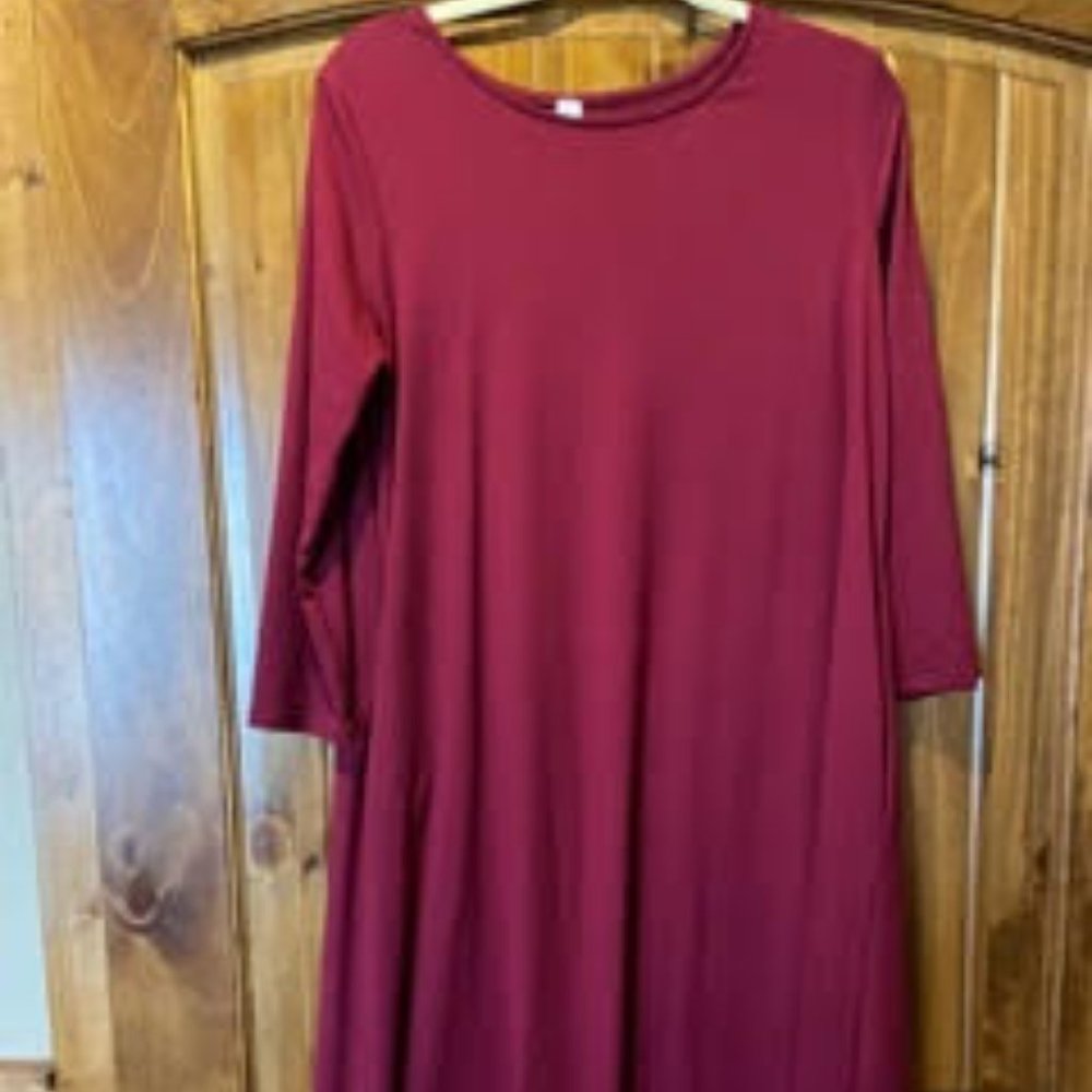 Burgundy dress